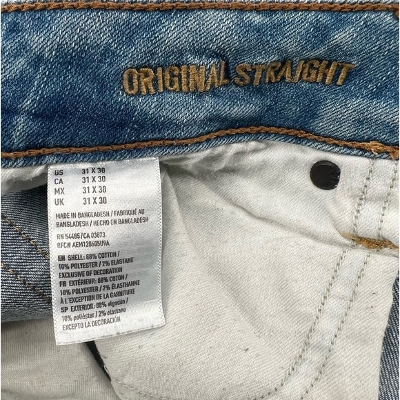American Eagle Extreme Flex Original Straight Leg Jeans 31 x 30 Men's - Picture 4 of 4